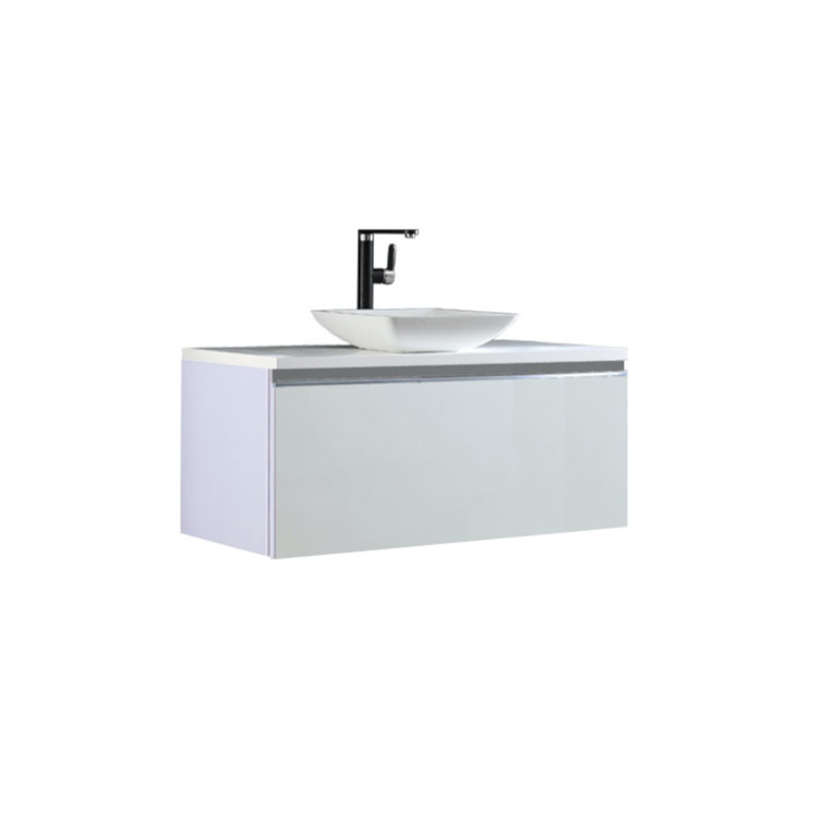 StoneArt Meuble de salle de bains Milano ME-1000pro-2 blanc 100x45