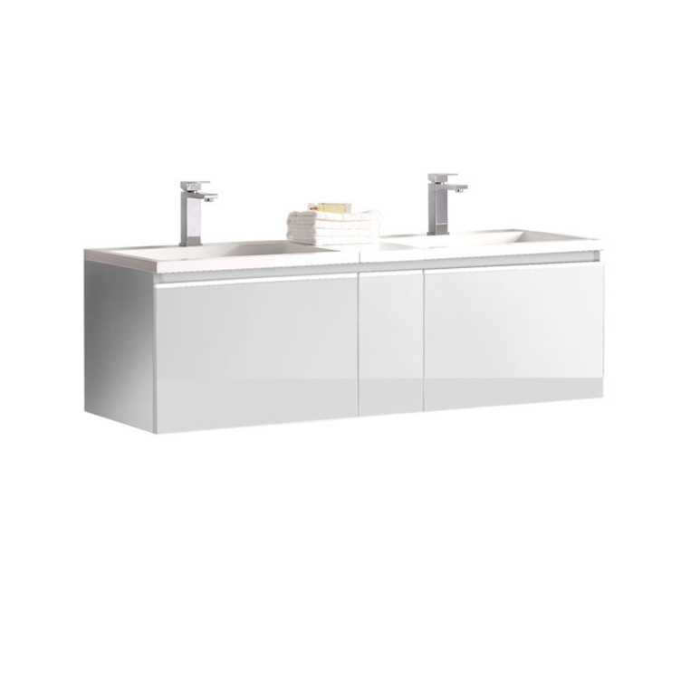StoneArt Meuble de salle de bains Milano ME-1400 blanc 140x45