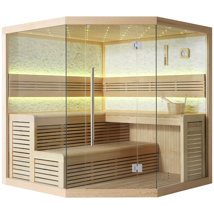 AWT Sauna 1101B Hemlock 200x200 sans poêle à sauna