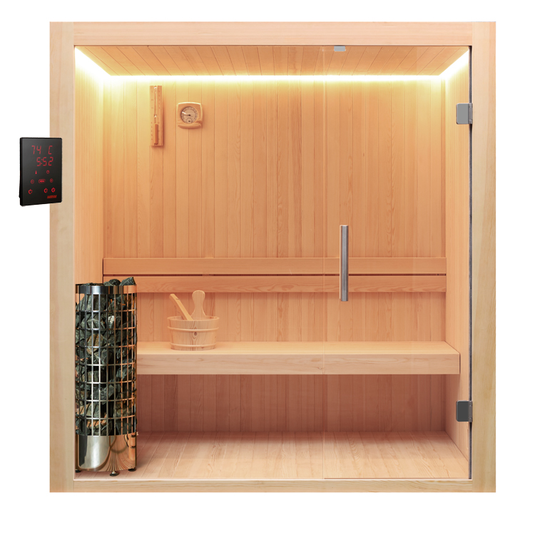 AWT Sauna E1803A bois de pin 180x120 6.8kW Cilindro