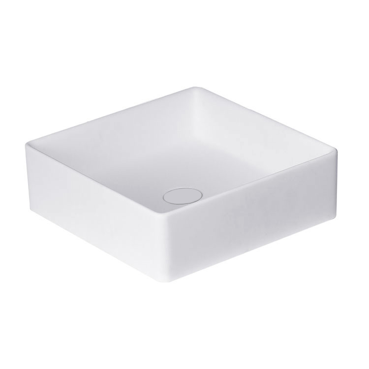 StoneArt Vasque LC110 (fonte minérale) blanc 40x40cm mat