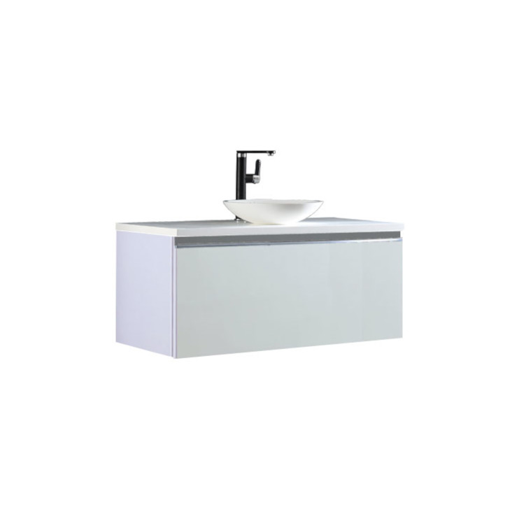 StoneArt Meuble de salle de bains Milano ME-1000pro-4 blanc 100x45