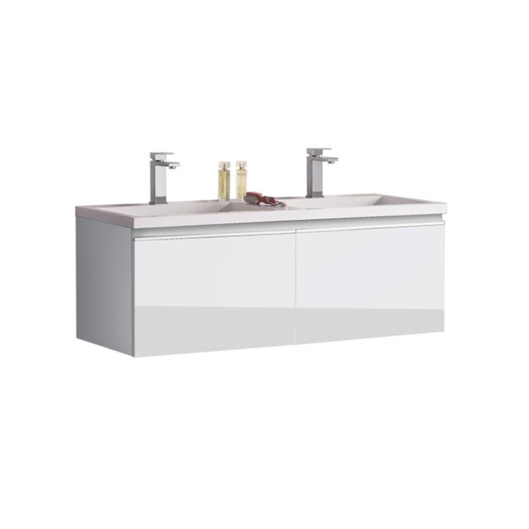 StoneArt Meuble de salle de bains Milano ME-1200 blanc 120x45