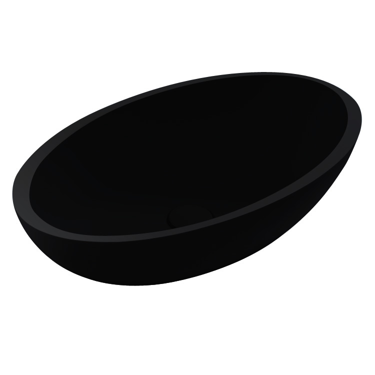 StoneArt Vasque LC153 (fonte minérale) noir 60x35cm mat