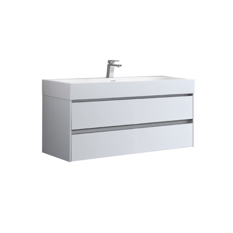 StoneArt Meuble de salle de bains Milan ML-1000 blanc mat 100x48
