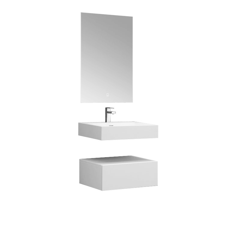 StoneArt Ensemble de meubles de salle de bains LP4506 blanc 60x48cm b