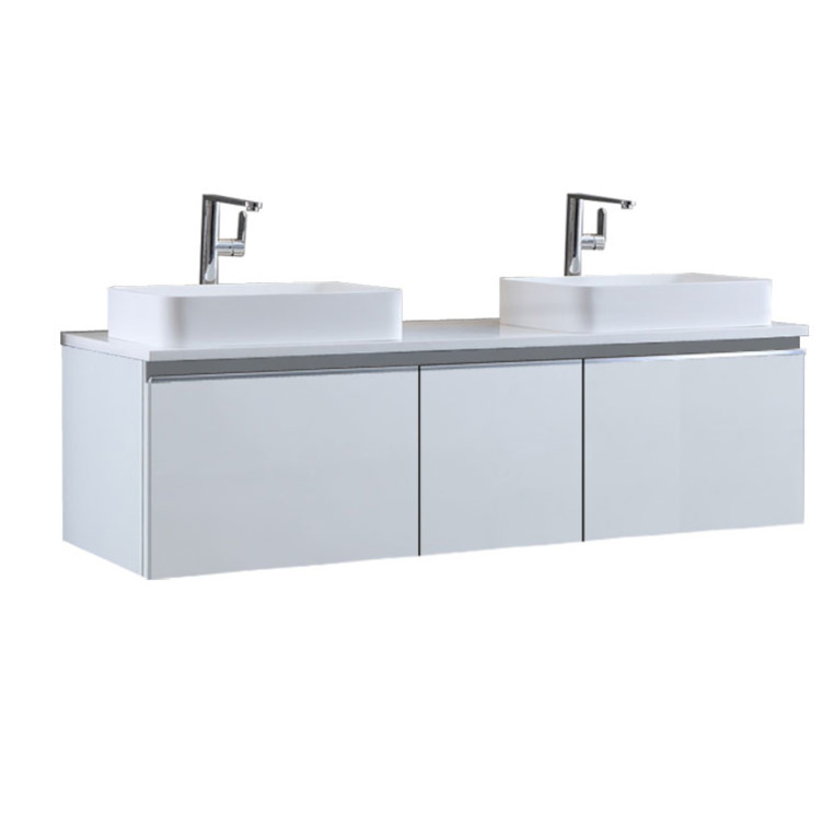 StoneArt Meuble de salle de bains Milano ME-1600pro-5 blanc 160x45
