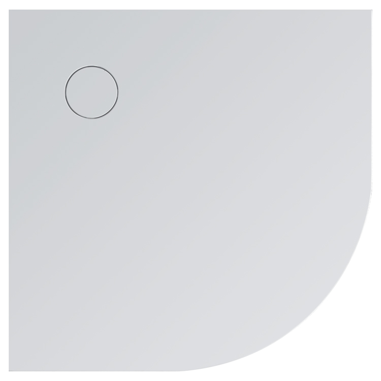 StoneArt Receveur de douche LXF1000R quart de cercle blanc mat 100x10