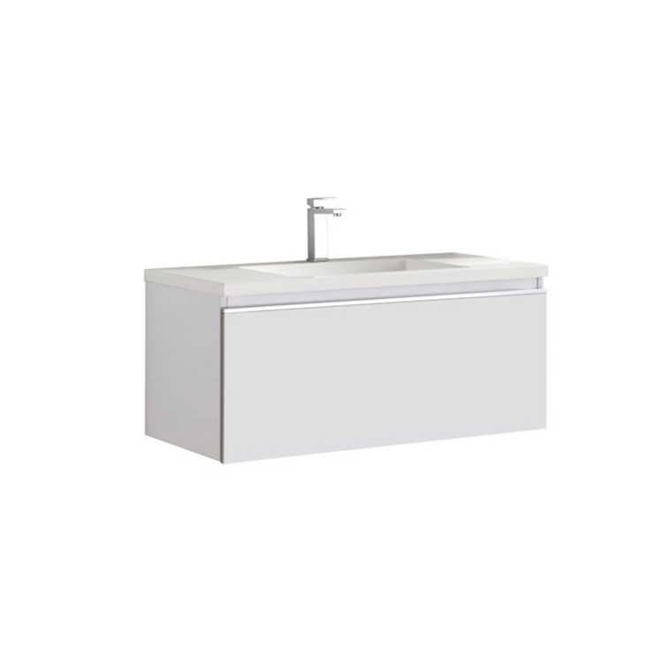 StoneArt Meuble de salle de bains Milano ME-1000 blanc 100x45