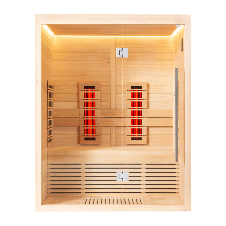 AWT Sauna 1250C-IR Hemlock 150x110 sans poêle à sauna